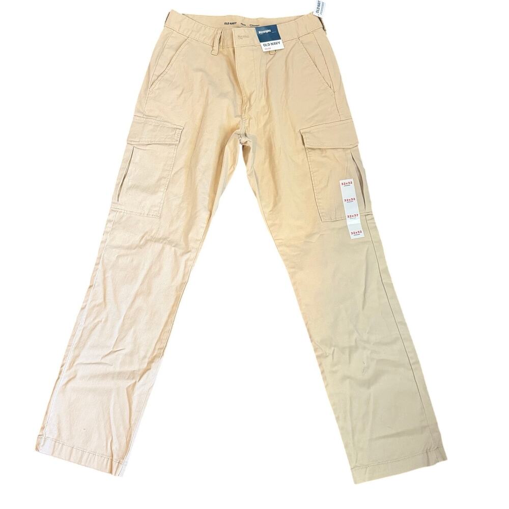 NWT Old Navy Mens Cargo Khaki Pants 32X32